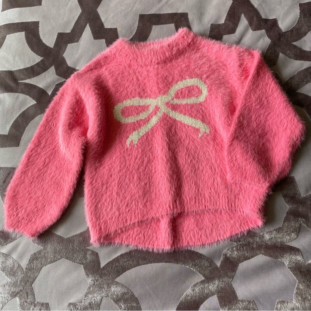 Old Navy Pink Fuzzy Sweater (Size 2T)